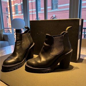 Dr. Martens Black Leather Ankle Boots